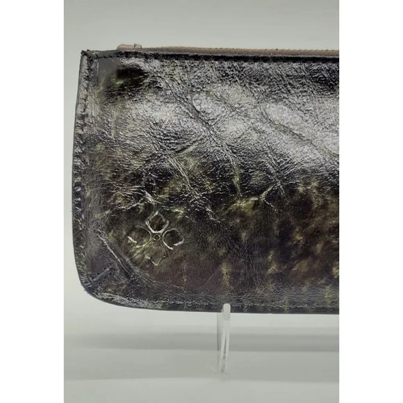 Patricia Nash Italian Leather St Croce Wristlet Tooled Turquoise Brown Bag - Picture 4 of 9